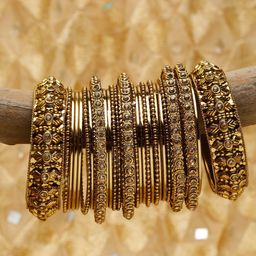 Shining Diva Women Gold Colored Bangle-26