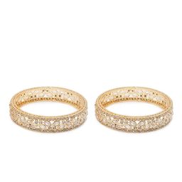 Anouk Set of 2 Gold-Plated Stone-Studded Bangles image 3
