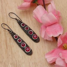 Ozanoo Silver -Plated Classic Drop Earrings-15