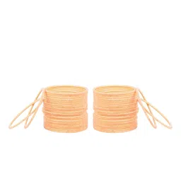 Arendelle Girls Set of 48 Peach Bangles-33