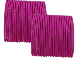 NMII Set Of 48 Polka Dots Glossy Finished Bangles-image-74
