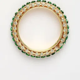 NVR Set of 2 Gold-Plated Kundan Studded Bangles image 3