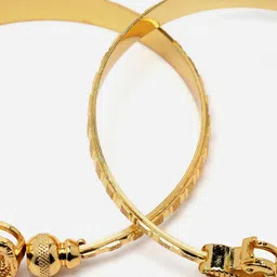 Anouk White Set Of 2 Gold-Plated Cubic Zirconia Studded Bangles image 3
