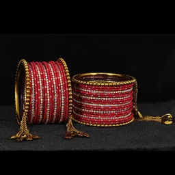 NMII Set Of 38 Artificial Stones Studded Bangles image 4