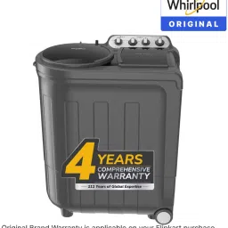 whirlpool 8.5 kg 5 Star with Auto Restart, End of Cycle Buzzer, Lint Filter and Collar Scrubber Semi Automatic Top Load Grey image 2