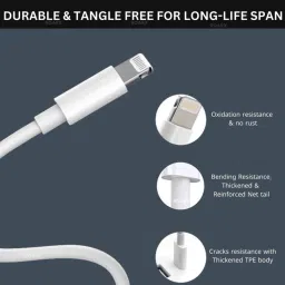 RoarX Lightning Cable 6 A 1 m Type - C to Lightning Cable Compatible For Ap-ple Certified (Mfi) Sync & Charge Cable image 4