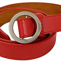 Women Red Artificial Leather Belt-image-54