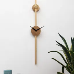 amaya decors Gold SLim Long Pipe Clock-picture-1