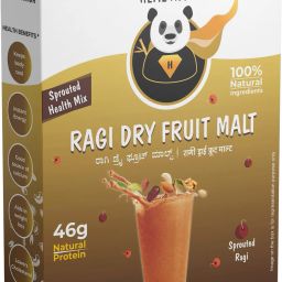 Organic Sprouted Ragi Dry fruit Malt 400G-Sugar Free-Health Mix for Kids-Adults Nutrition Drink-3