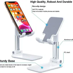 WHISTLE9 Multi functional Mobile Holder for Desktop & Table Creative Stand Shaped Mobile Holder compatible with all Smart phone Single Gimbal for Mobile image 4