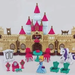 Dream Castle Set with Light and Music Role Play Blocks Play House Color May Vary-11