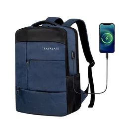 TRAVALATE Brand Logo Printed  Laptop Backpack With USB Charging Port-13