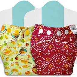 NEW UNO Freesize Cloth Diaper with 2 Organic Soaker for baby 3 Month to 3 Yr-16