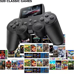 MOOZMOB S10 Controller View Retro Console Classic Game AV Cable for TV, Multiplayer Game with 520 Classic like Contra Series, Super Mario Series, Angry Bird, Adventure Battle-picture-9