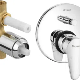 parryware Uno concealed Diverter Body with Concealed Upper Part set of 3 pic 384 Uno Diverter with upper trim | Hot and Cold water Mixer | Complete set Diverter Faucet image 2