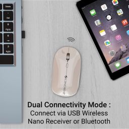 ZEBRONICS Poise Wireless Ambidextrous Optical Mouse Rechargeable Wireless Mouse ,1600DPI, Silent Ergonomic, 4 Buttons with Bluetooth image 2