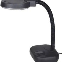 Pullox Magnifying Lance Big Size with Flexible Stand and Tube Light Study Lamp (7 cm, Black) Study Lamp-17