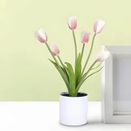 Artificial Plants For Home Décor|Fake Plants With Pot (Pink) Wild Artificial Plantwith Pot-picture-24