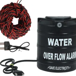 CHITRATECH Water Overflow Alarm, Works on 240V AC, Rings in Both Hindi and English Language Wired Sensor Security System-41
