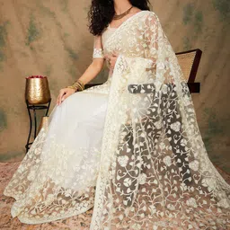 Sangria Floral Embroidered Sarees-image-28
