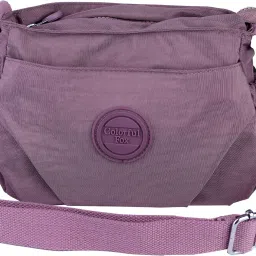 Purple Women Sling Bag Women's Stylish Small Nylon Lightweight Sling Crossbody Shoulder Bag-28