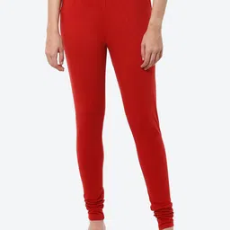 Biba Women Red Solid Churidar-Fit Ankle-Length Leggings-picture-29