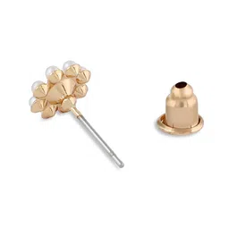 AMI Set Of 20 Gold-Plated & White Contemporary Studs Drop & Hoops Earrings image 2