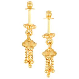 Vighnaharta Gold-Plated Classic Drop Earrings-13