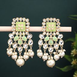 Anvik Gold-Plated Contemporary Drop Earrings-50