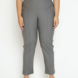 Amydus Women Dark-Grey Plus Size Solid Jeggings-picture-21