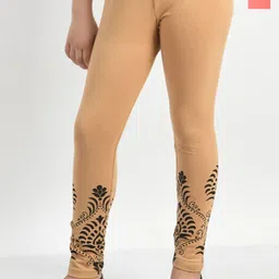 BAESD Girls Pack Of 2 Printed Cotton Ankle Length Leggings-picture-42