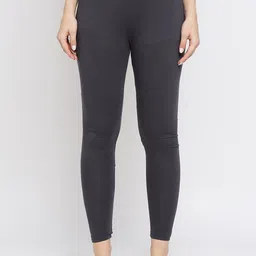 Ethnicity Women Grey Solid Ankle-Length Leggings-picture-23