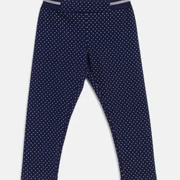 Chicco Infant Girls Navy Blue Printed Ankle Length Leggings-image-53
