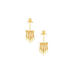 Vighnaharta Set Of 2 Gold-Plated Contemporary Jhumkas And Bugadi Earrings-10