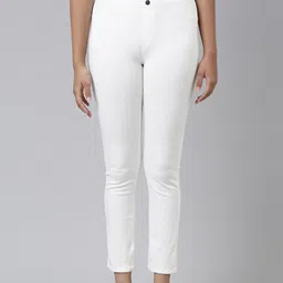 Go Colors Girls White Ankle Length Jeggings-image-35