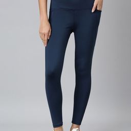 Go Colors Plus Size High-Rise Fitness Ankle Length Tights-34