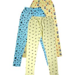 IndiWeaves Girls Pack Of 3 Printed Skin Friendly Pure Cotton Ankle Length Legging-image-55