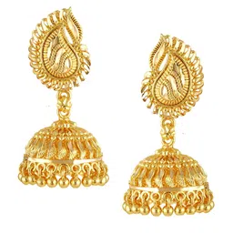 Vighnaharta Gold-Plated Dome-Shaped Jhumkas-image-69