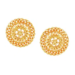 Vighnaharta Gold-Plated Floral Studs Earrings-40