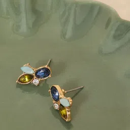Accessorize Stones Studded Contemporary Stud Earrings-50