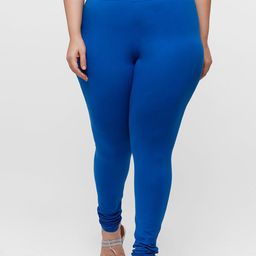 De Moza Women Blue Solid Cotton Churidar-Length Leggings-image-43