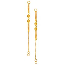 Vighnaharta Gold-Plated Geometric Drop Earrings-image-61