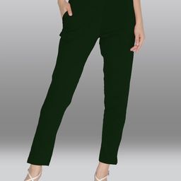 LYRA Women Mid-Rise Cotton Plain Regular Trousers Trousers-image-62