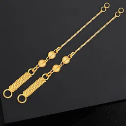 Vighnaharta Set Of 2 Gold-Plated Classic Ear Chains-49