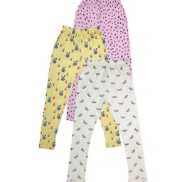 IndiWeaves Pack Of 3 Printed Skin friendly Pure Cotton Ankle Length Leggings-image-44