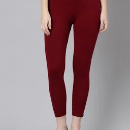 TWIN BIRDS Women Solid Mid Rise Cropped Leggings-image-10
