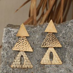 PATOLA BY VJ 92.5 Silver Silver-Plated Contemporary Drop Earrings-image-52
