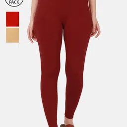 BUY NEW TREND Women Pack Of 3 Solid Ankle-Length Leggings-image-92