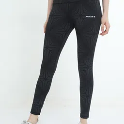 JOLGER Printed High-Rise Satin Finish Ankle Length Tights-image-19