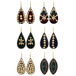 DressBerry Set Of 6 Contemporary Drop Earrings-27